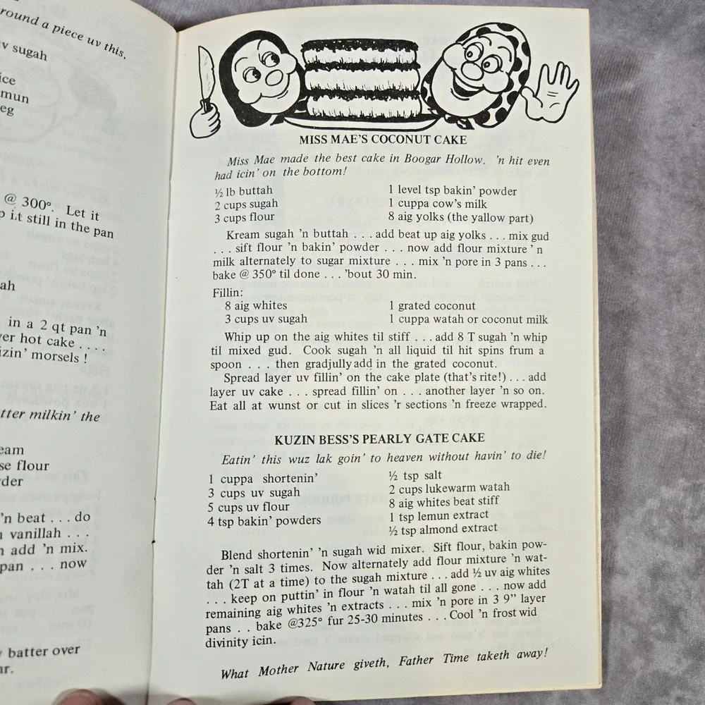 Taters Maters n Black Eyed Peas‎ Country Cookbook 1974 Nick Powers